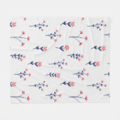 花柄春フローラ フリースブランケット (正面(横))