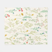 花柄春フローラ フリースブランケット (正面(横))