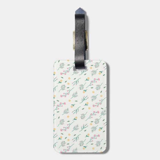 花柄春フローラ ラゲッジタグ (裏面縦)