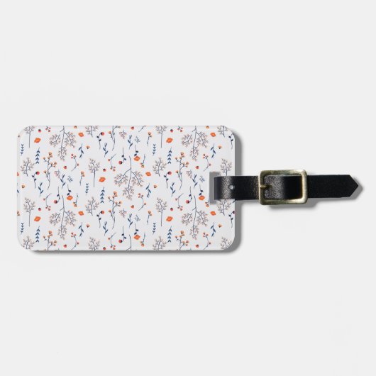 花柄春フローラ ラゲッジタグ (正面横)