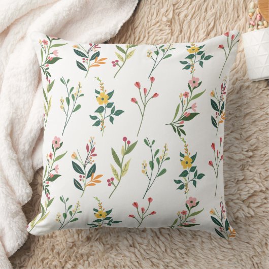 花柄春 クッション (ブランケット)