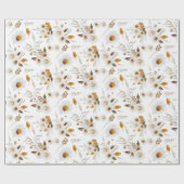 花柄植物包装纸张 ラッピングペーパー (フラット)