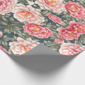 花柄牡丹の花 ラッピングペーパー (角)