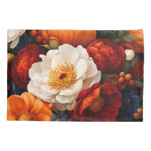 花柄独身の標準 枕カバー (裏面)