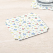 花柄紙コースター ペーパーコースター (アングル)