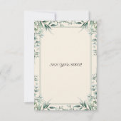 花柄縁 RSVP カード | エレガントなホワイト ウェディング (裏面)