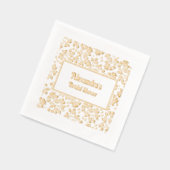 花柄背景 あらゆるシーン - ブライダルシャワー 箔ナプキン (左)