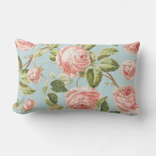 花柄腰枕 ランバークッション (正面)