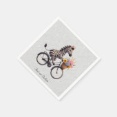 花柄自転車ゼブラナプキン スタンダードカクテルナプキン (角)