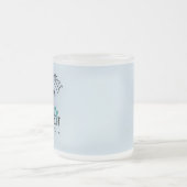 花柄葉私の好み-おもしろいなコーヒーです フロストグラスマグカップ (中央)