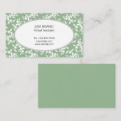 花柄飾りテンプレート名刺 名刺 (正面/裏面)