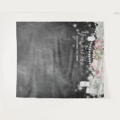 花柄黒板写真撮影用背景 タペストリー (正面(横))