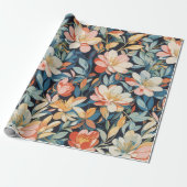 花柄10 |折り返し紙 ラッピングペーパー (アンロールド)