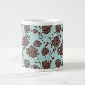 花柄13 ジャンボコーヒーマグカップ (正面)