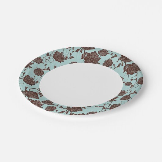 花柄13 ペーパープレート (アングル)