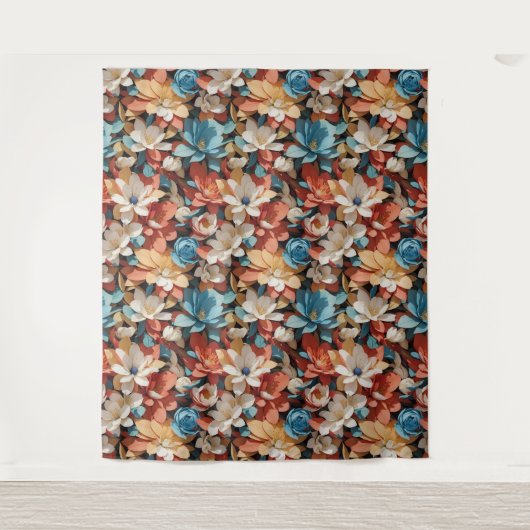 花柄15タペストリー タペストリー (正面)