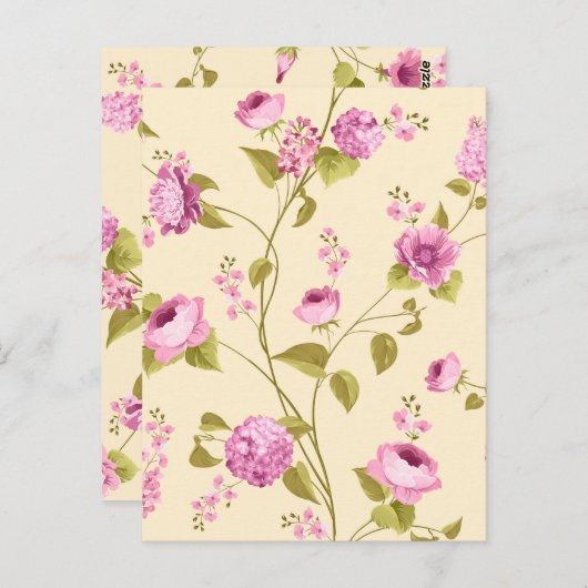 花柄16 ポストカード (正面/裏面)