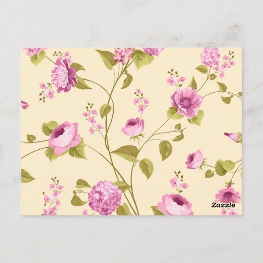 花柄16 ポストカード (裏面)