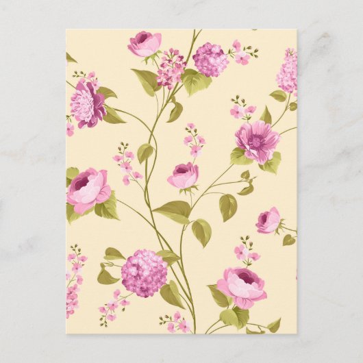 花柄16 ポストカード (正面)