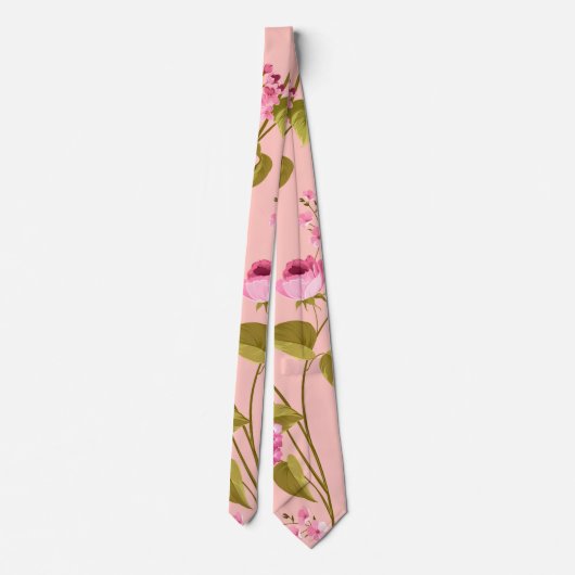 花柄17 ネクタイ (裏面)