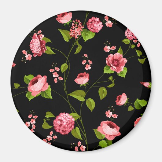 花柄18 マグネット (正面)