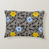 花柄19.b.黒BG アクセントクッション (裏面)