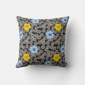 花柄19.b.黒BG クッション (裏面)