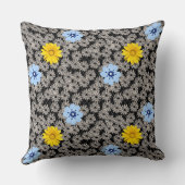 花柄19.b.黒BG クッション (裏面)