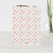 花柄2枚フォトメリークリスマス シーズンカード (裏面)