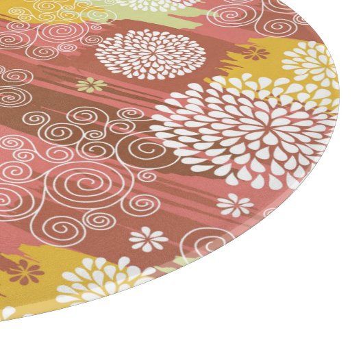 花柄2 カッティングボード (角)