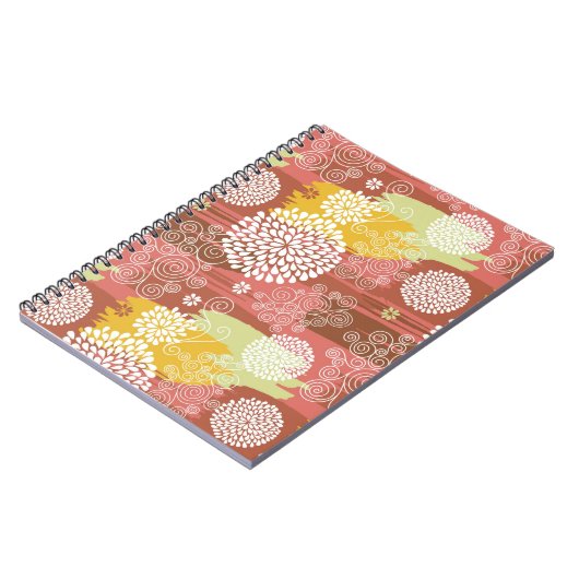 花柄2 ノートブック (左側)