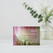 花柄2 -ピンクのチューリップの名刺 名刺 (スタンド正面)