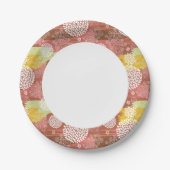 花柄2 ペーパープレート (正面)