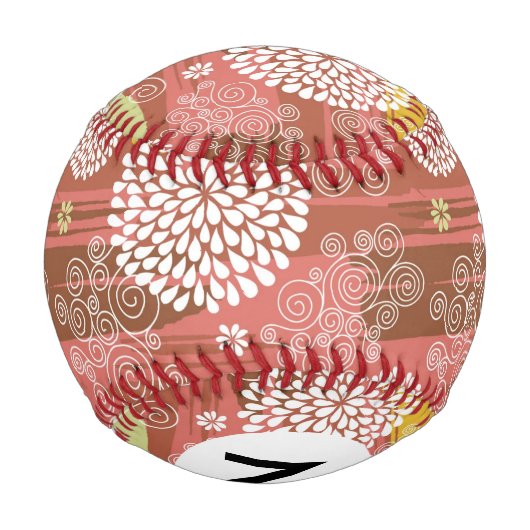 花柄2 野球ボール (裏面)