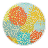 花柄3 セラミックノブ (正面)