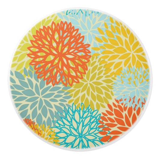 花柄3 セラミックノブ (正面)