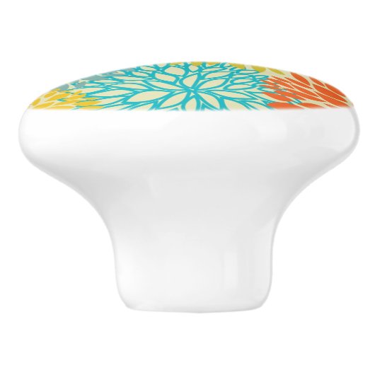 花柄3 セラミックノブ (側面)