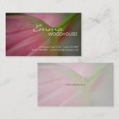 花柄3 -ピンクのチューリップの名刺 名刺 (正面/裏面)