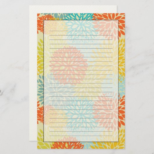 花柄3 便箋 (正面/裏面)