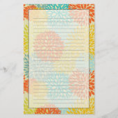 花柄3 便箋 (正面)