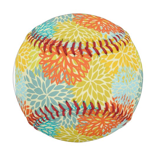 花柄3 野球ボール (正面)