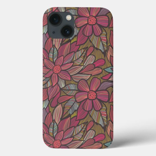 花柄4 3 Case-Mate iPhoneケース (裏面)