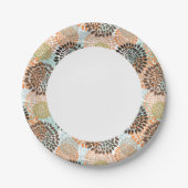 花柄7 ペーパープレート (正面)