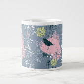 花柄9 ジャンボコーヒーマグカップ (正面)