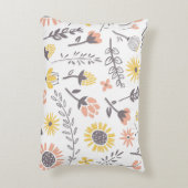 花柄 アクセントクッション (裏面(縦))