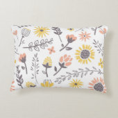 花柄 アクセントクッション (裏面)