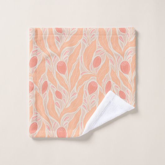 花柄 ウォッシュタオル (ウォッシュタオル)