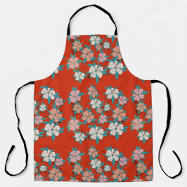 花柄 エプロン
