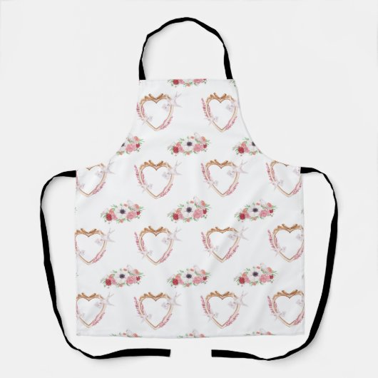 花柄 エプロン (正面)