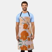 花柄 エプロン (着用した状態)